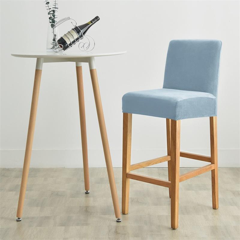 Fortykket Barstoltrekk Sølvrev Fløyel Fløyelsstoff Elastisk Hjem Hotell Klubb Barstoltrekk Stoltrekk