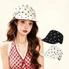 Sweet Polka Dot Forward Hat Bow Women's Hat Ins Equestrian Hat  Outing