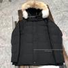 Canada Goose Down Jacket - 29 Styles, Wyndham Wolf Fur, Thick Unisex Mid-Length Parka 3808M