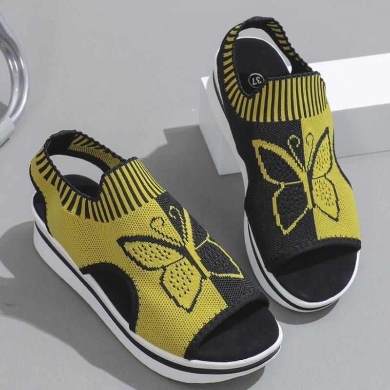 Übergröße Sommer Neu Lässig Fly-woven Hohl Fischmaul Strand Damen Sport Sandalen