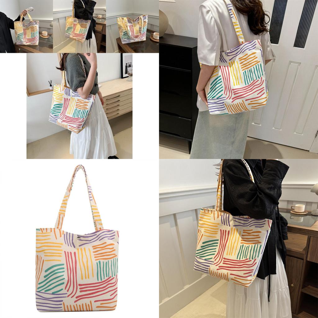 Unique Personalized Commuter Tote Bag For Women In Trendy Colorful Canvas Style