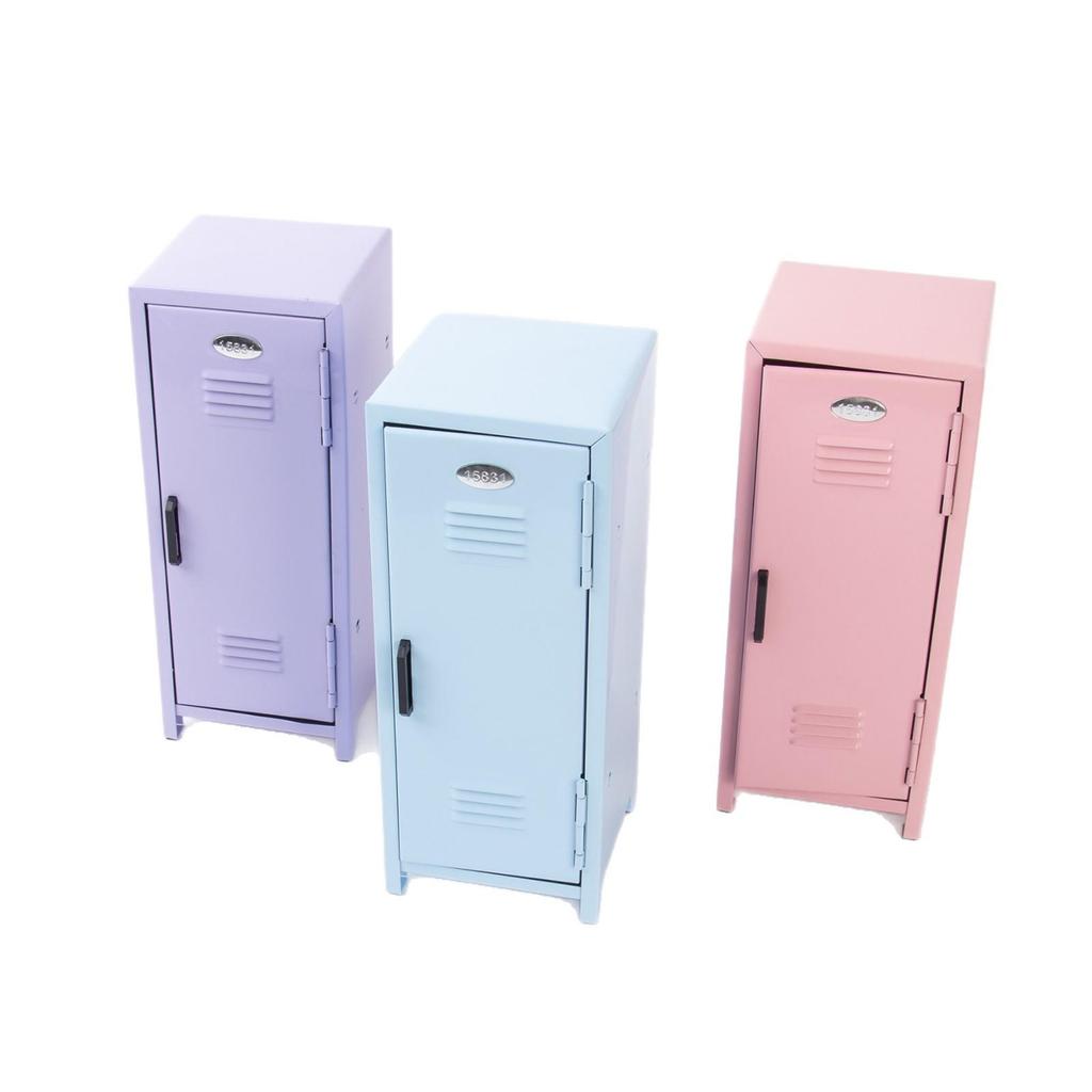Multi-color Metal Storage Box with Lock - Desktop Cosmetic Organizer & Money Safe