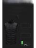 Adjustable Electric Heating Vest with USB, Cotton, Stand-Up Collar, Loose Fit, Large Size