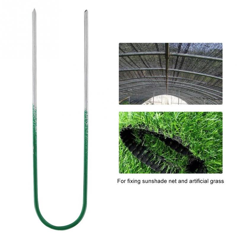 Buy 100Pcs Artificial Grass Turf Steel UShaped Pins Stakes Pegs For Garden Fence Ground at