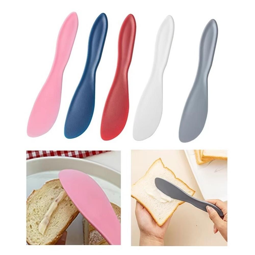 Plastkakskrapa Färgstark Spatel Liten Skrapa Sked Grädde Pudding Spatel Bakning Kakverktyg