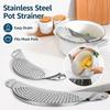 Multi Use Function Half Moon Skimmer Stainless Steel Drain Plate Practical Oil Strainer  Draining