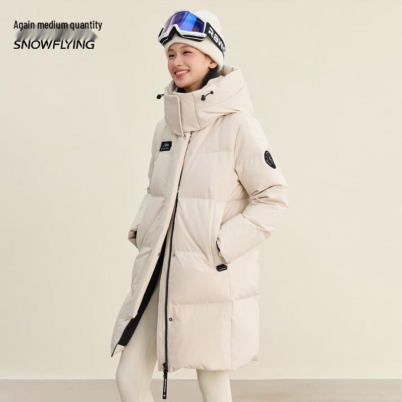 XueZhongFei Women's Hooded Mid-Length Down Jacket