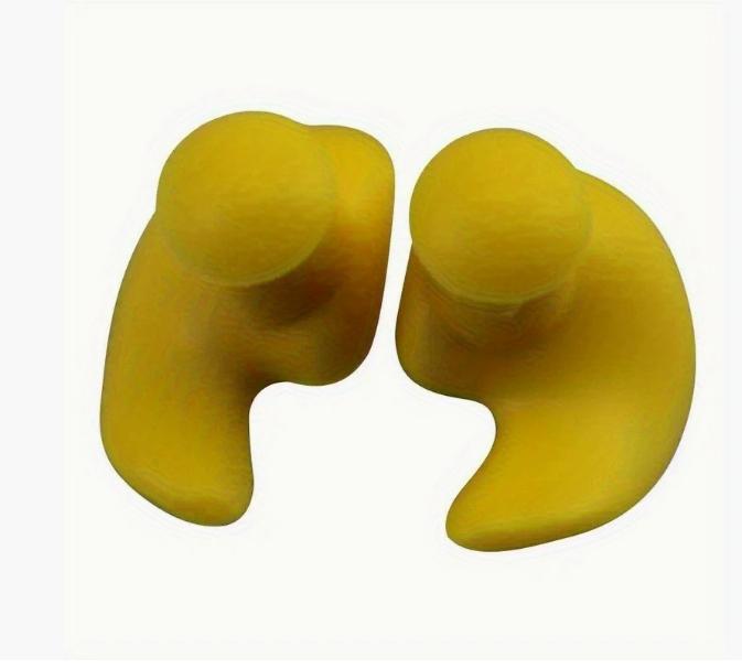 

1 пара водонепроницаемых мягких силиконовых берушей, портативные беруши, аксессуары для плавания, прочные беруши, классическая нежная текстура жёлтый