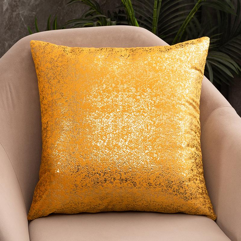 New Design Golden Velvet Cushion Cover 45x45cm Decorative Sofa Pillow Cover PillowCase Pattern Quality Luxury Cushion