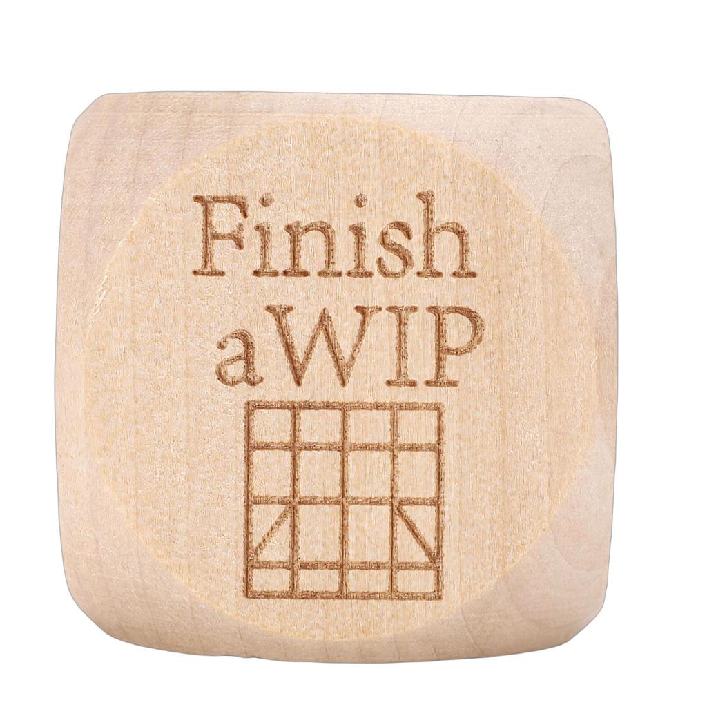 Knitting Dice Wooden Quilting Decision Dice with 6 Engraved Sewing Tasks Fun Quilting Motivation Tool for Knitters Crafters