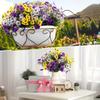 Realistic 37cm Artificial Pansy Flowers 3 Heads Silk Butterfly Flowers Simulation Flowers Table Centerpiece