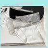 Scandinavian Style High Cut Ribbed Mid Rise Underwear For Young Women Breathable Seamless Comfort In Black White Pink And Gray Colors