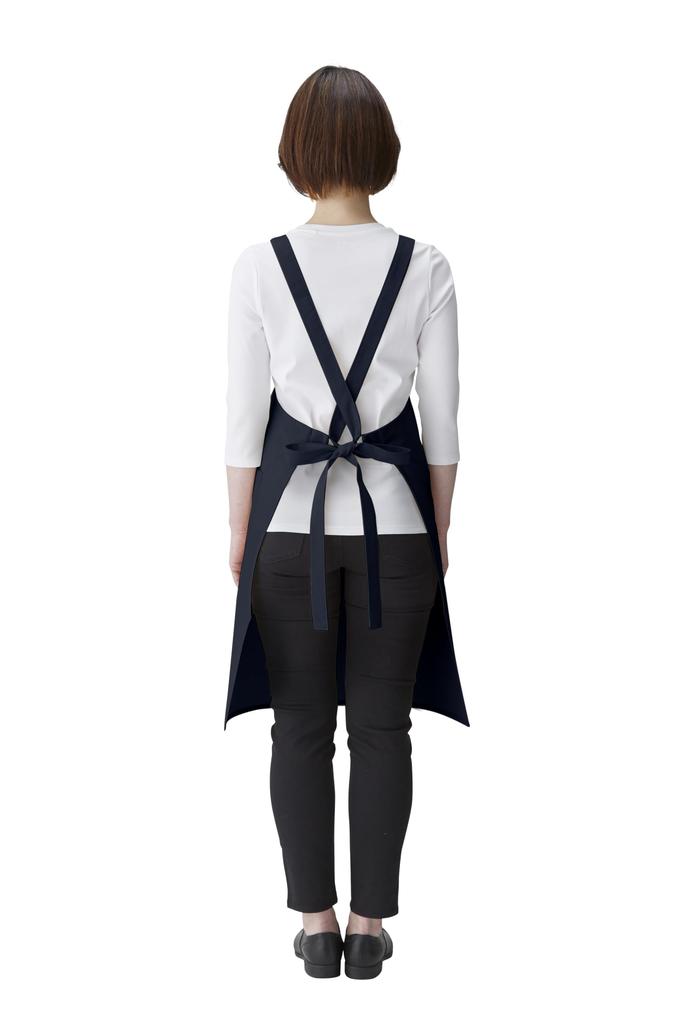 KOEI bib length KI300 Japanese-made sash, apron, 85cm, water-repellent, anti-static, lightweight, wrinkle-resistant, quick-drying, unisex, (navy)