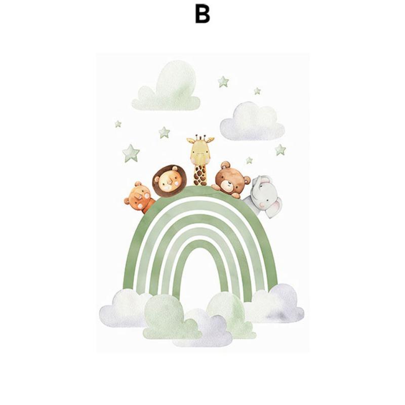 

Воздушный шар Лев Тигр Жираф Радужный Корабль Настенное искусство для детской комнаты Холст Живопись Скандинавские Постеры и Принты Картины Декор для детской комнаты 21cm×30cm NoFrame