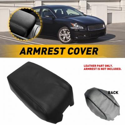 Center Console Lid Armrest Cover Fits For 2009-2014 Nissan Maxima Black Leather