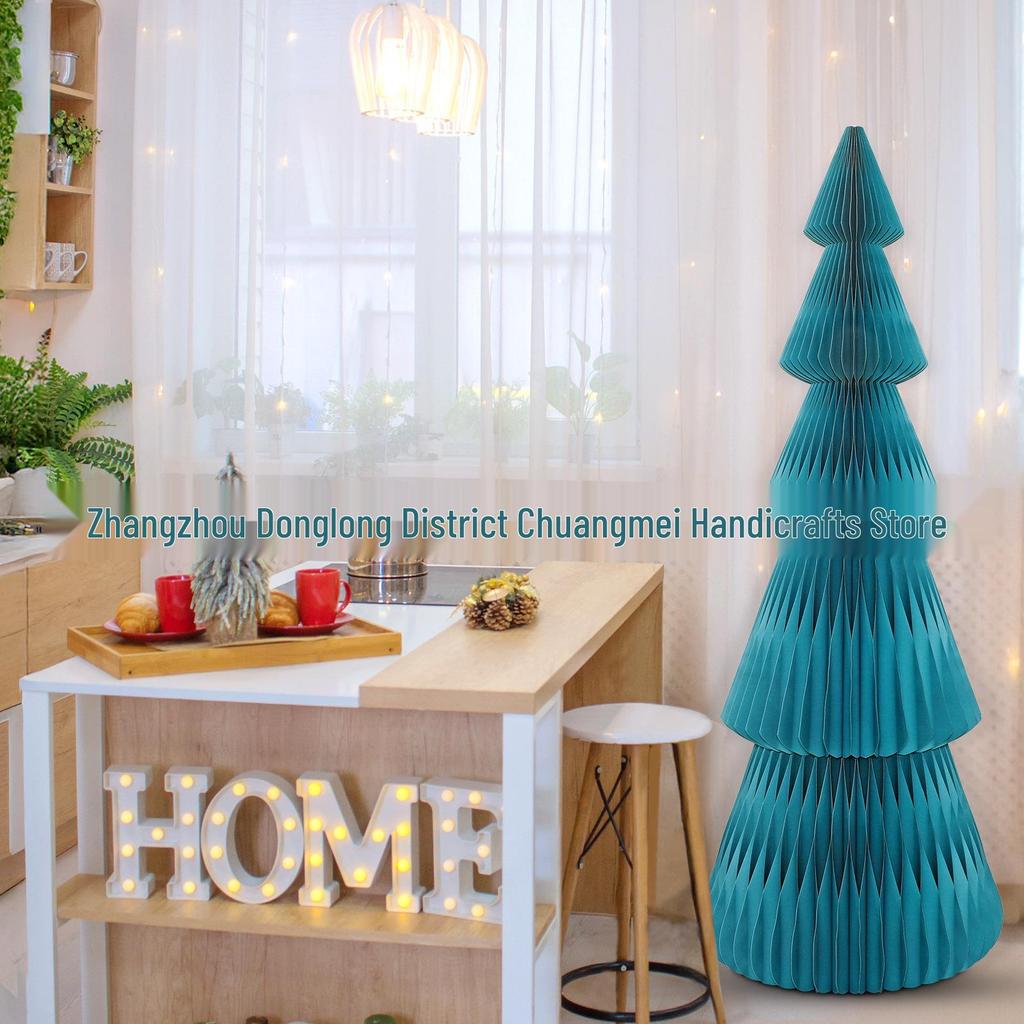 180cm Foldable Christmas Tree Paper Decorations for Indoor Mall or Store