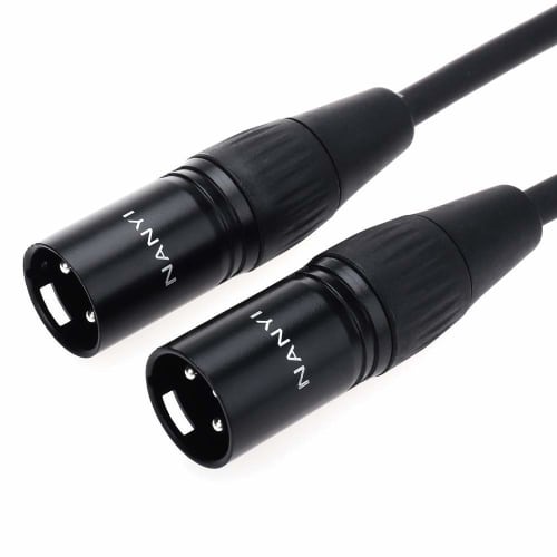 

NANYI Microphone Cable XLR-XLR Patch Cable, 3-Pin XLR Male to Male Microphone Cable DMX Cable Patch Cord, Oxygen-Free Copper, 10 Meters