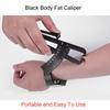 Black Plastic Handheld Body Fat Caliper  for Men / Women, Portable Body Fat Measuring Tape