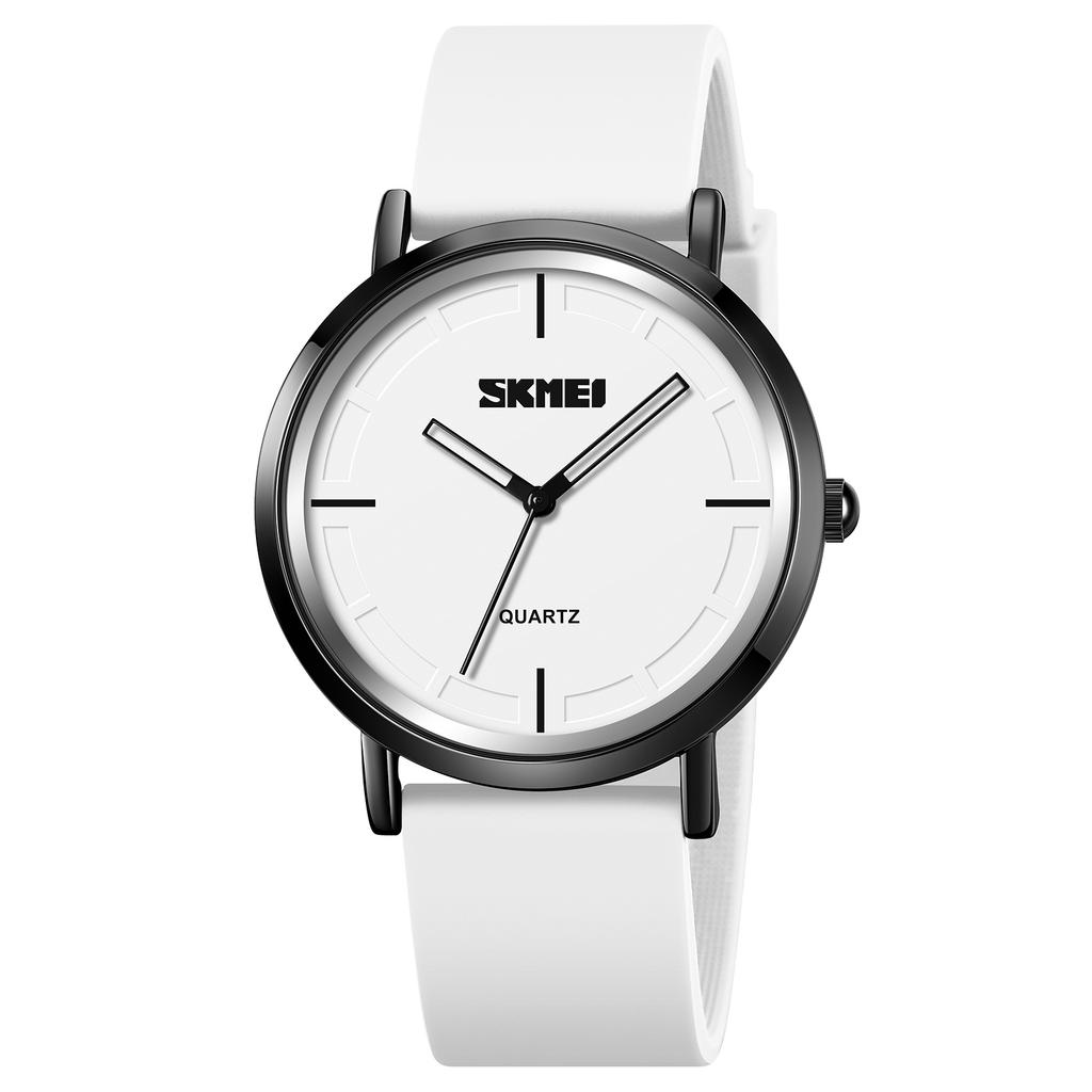 SKMEI 2050 Silm High Hardness Glass Quartz Wristwatch Men Waterproof Silica Gel Band Male Clock Reloj Hombre Men's Quartz Watch
