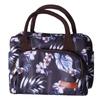 Insulated Bag Large Capacity Thermal Lunch Handbag Fashionable Floral Print Cooler Lunch Box with Strap for Mother Baby
