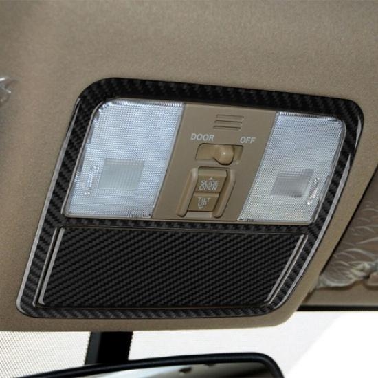 Real Carbon Fiber Reading Lights Lamp Panel Cover Trim For Toyota RAV4 2006-2012