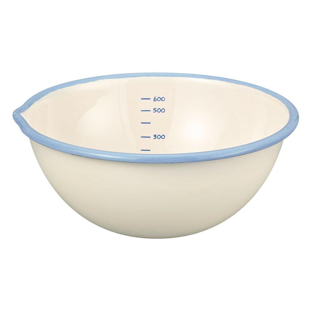 Fuji Enamel W Bowl, 15cm, 0.5L, Enamel, Graduated, White, BM-15B