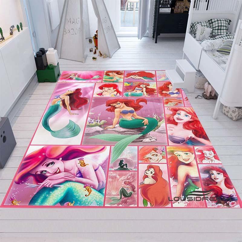 Cute Cartoon The Little Mermaid Ariel Princess Rug, Bedroom Playmat, Living Room Rug, Home Decor, Holiday Gift
