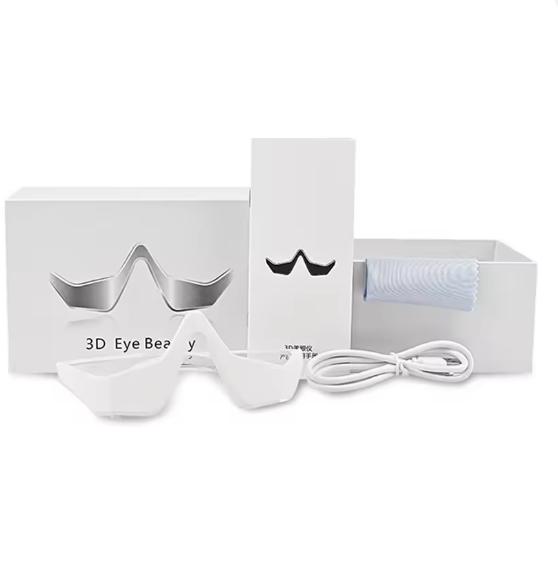 

3D Светодиодный Массажер для Глаз, Микротоковый Аппарат для Красоты Глаз и Лица, Удаление Мешков под Глазами от Темных Кругов, Отечности, Морщин белый