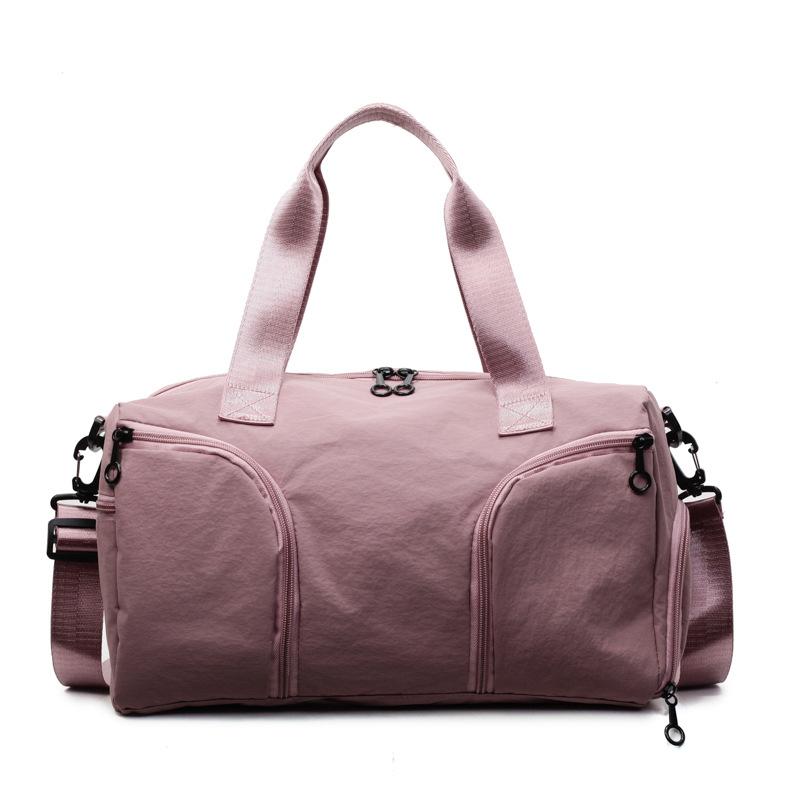 Casual Solid Color Large Capacity Including Shoe Compartment Travel Bag Fashionable Versatile Light Sports Fitness Messenger Bag