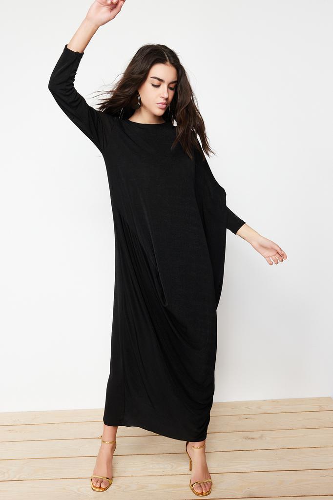 Moda para Mujer Nuevo Vestido Hiyab Piedra Elegante Vestido Caftán de Punto