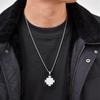Saint Benedict Medal Pendant Necklace for Men,Waterproof Stainless Steel Saint Benedict Pendant,Faith Prayer Jewelry