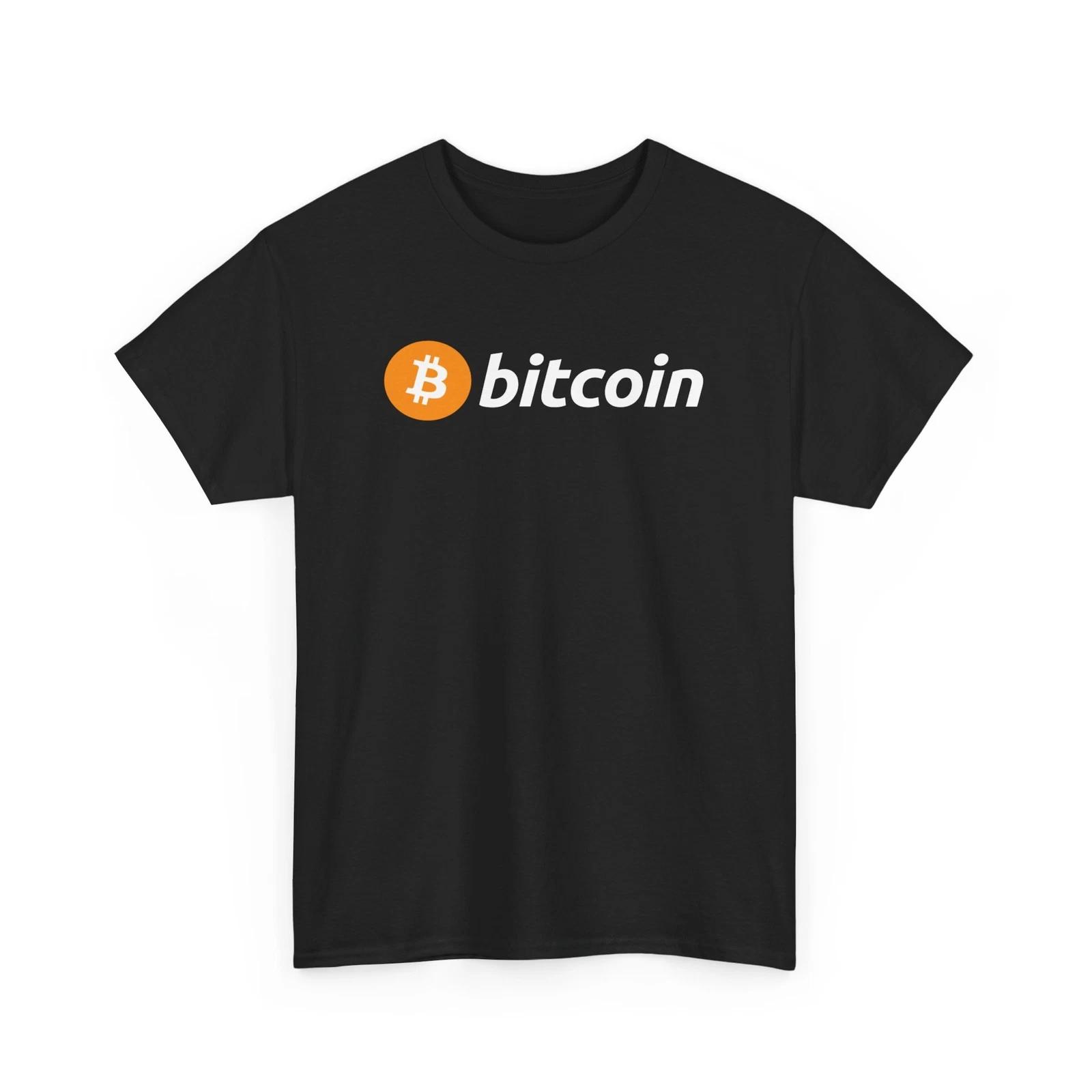 Bitcoin BTC Crewneck Heavy Cotton Shirt Cryptocurrency Tee Blockchain Apparel S