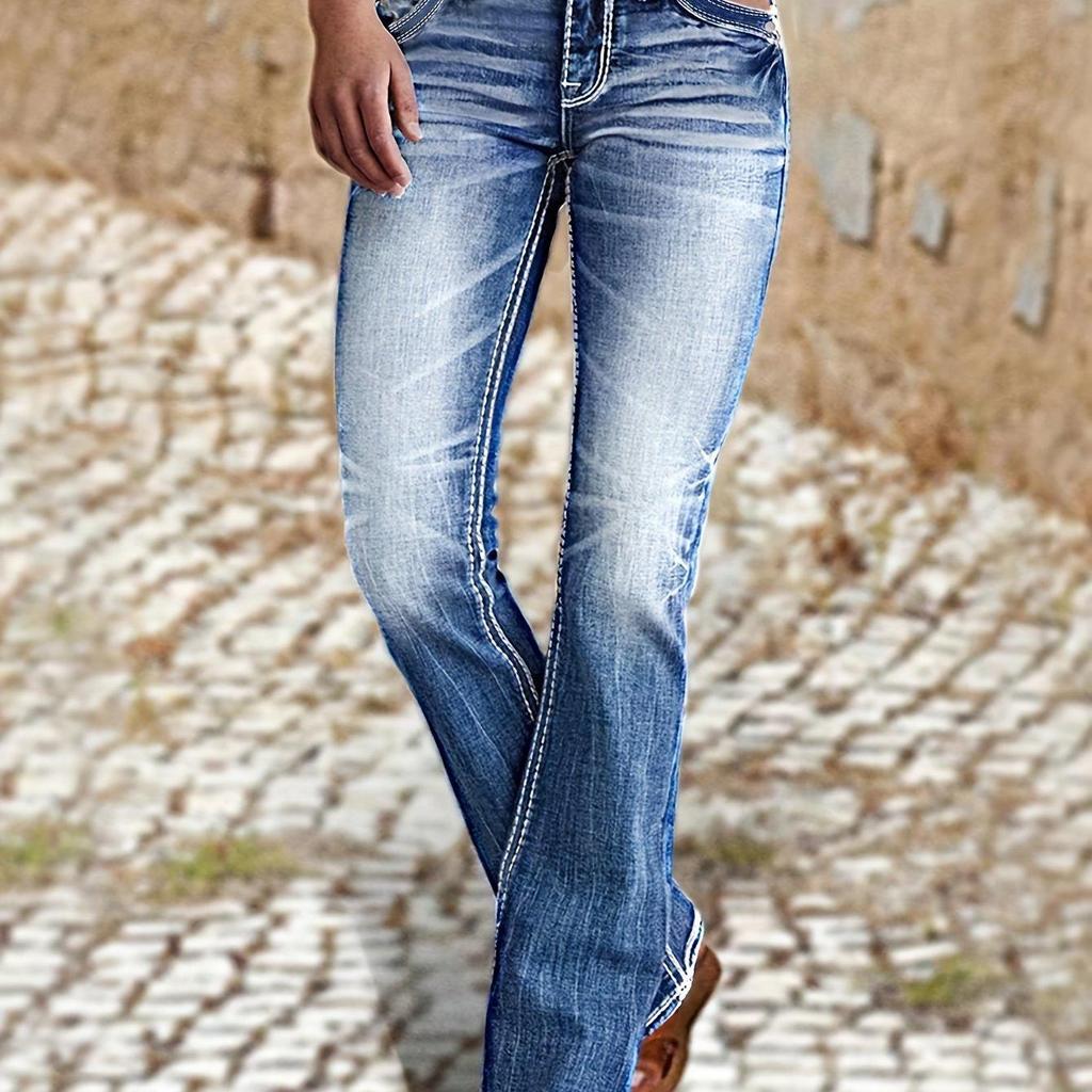 Jeans dritti ricamati F71000 - Popolare stile europeo e americano