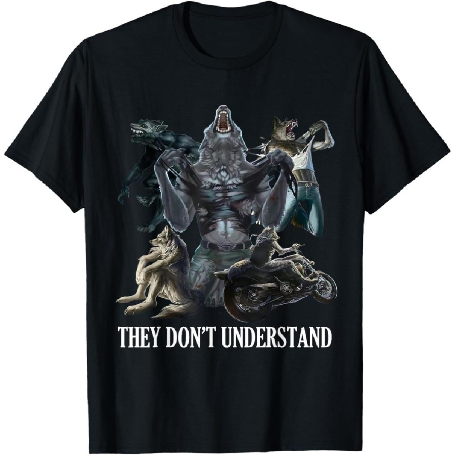 

BaruToW They Don’t Understand Alpha Wolf - Unhinged Sigma Wolf Meme T-Shirt XXXXXL чорний