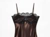 Asymmetrical Lace Dress with Silk Satin Texture: European & American Women's Fashion