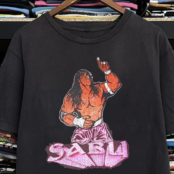 Super Ecw Sabu - Aged T-Shirt Black M XL