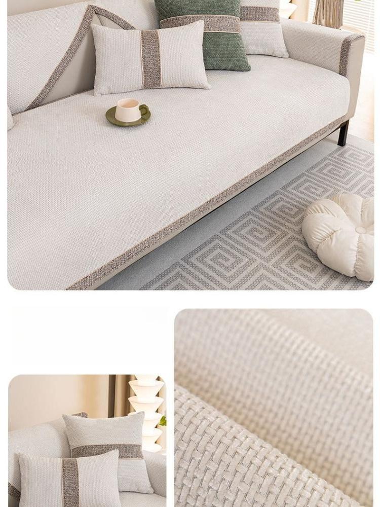 Housse de canapé en velours côtelé de luxe pour salon, antidérapante, douce, serviette de canapé, coussin d'angle pour canapés, tapis de siège universel 4 saisons