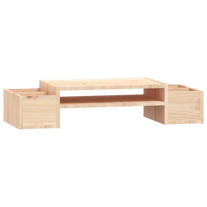 VidaXL Monitor Stand 70x27.5x15 Cm Solid Pine Wood 813964