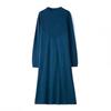 Half Turtleneck Knitted Dress for Women In Autumn and Winter Solid Color Loose Long Sweater Casual Women's Wear