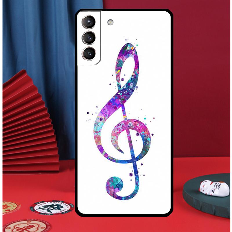 Treble Clef Music Note Phone Case For Samsung Galaxy S25 Ultra S9 S10 S20 S21 S22 Plus S23 FE S24 Ultra Back Cover