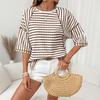 Women's Round Neck Pullover  Versatile,  Short-Sleeve T-Shirt