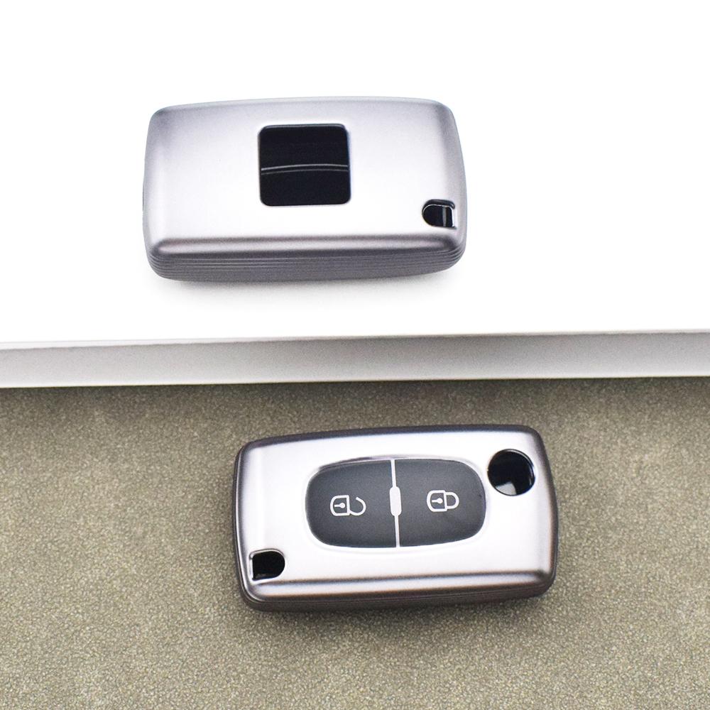For Citroen Xsara Picasso C2 C3 C4 C5 C6 C8 Shell Fob Holder Soft TPU Car Key Fob Case Cover For Peugeot 107 206 207 307 308 406