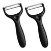 LGRAMER 1/2PCS Fruit Vegetable Peeler Portable Comfort Grip Anti-slip Handle Easy Rinse Sharp for Potato Carrot Cucumber Peeling 3