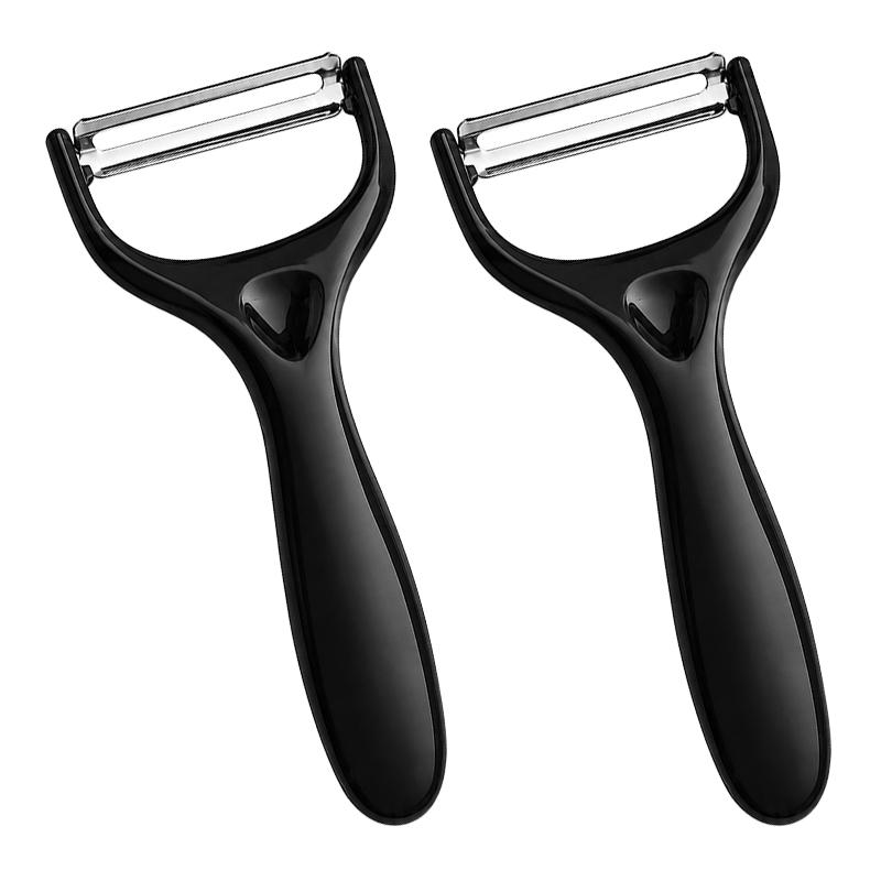 LGRAMER 1/2PCS Fruit Vegetable Peeler Portable Comfort Grip Anti-slip Handle Easy Rinse Sharp for Potato Carrot Cucumber Peeling 3