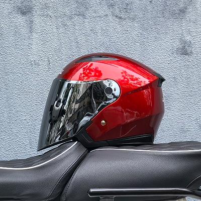 Helmet Motorcycle Open Face Capacete Para Motocicleta Cascos Para Moto Racing Motorcycle Vintage Helmets with Dual Lens JK-512