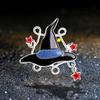 Stylový Halloweenský Odznak Přízraku Módní Halloweenský Odznak Přízrak Koště Dýně Brož Špendlík pro Mladistvé Doplňky