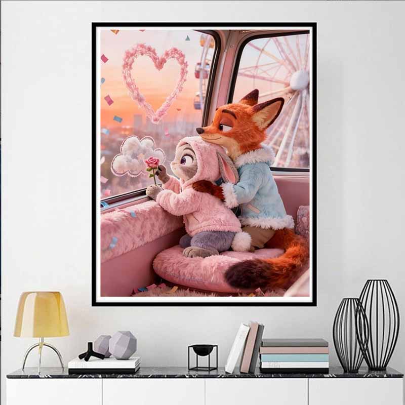 Disney Diamond Painting Zootopia Theme Datethemed Fan Art Cartoon Mosaic Diamond Cross stitch DIY Gift Home Decoration