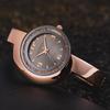 New CANSNOW Women's Bracelet Watch Rose Gold Case Shining Crystal Women's Quartz Watch Creative Fashion Women Dress Wristwatch