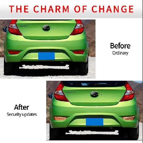 2 Pcs Car Tail Light LED Brake Light Taillight For Hyundai Accent 2012-2017 Hatchback 20 Rear Bumper Lamp