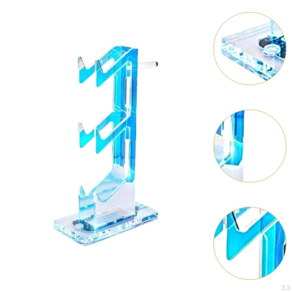 Game Controller Holder Headset Stand with Lights Organizer Accessories Rubber Pad Premium
